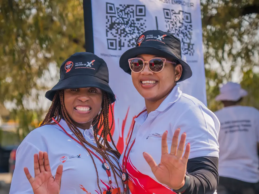Participants at a To The Power of X² event.